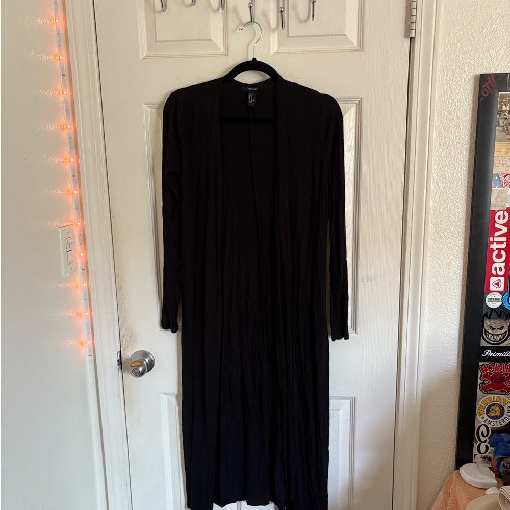 Forever 21 Black Textured Cardigan